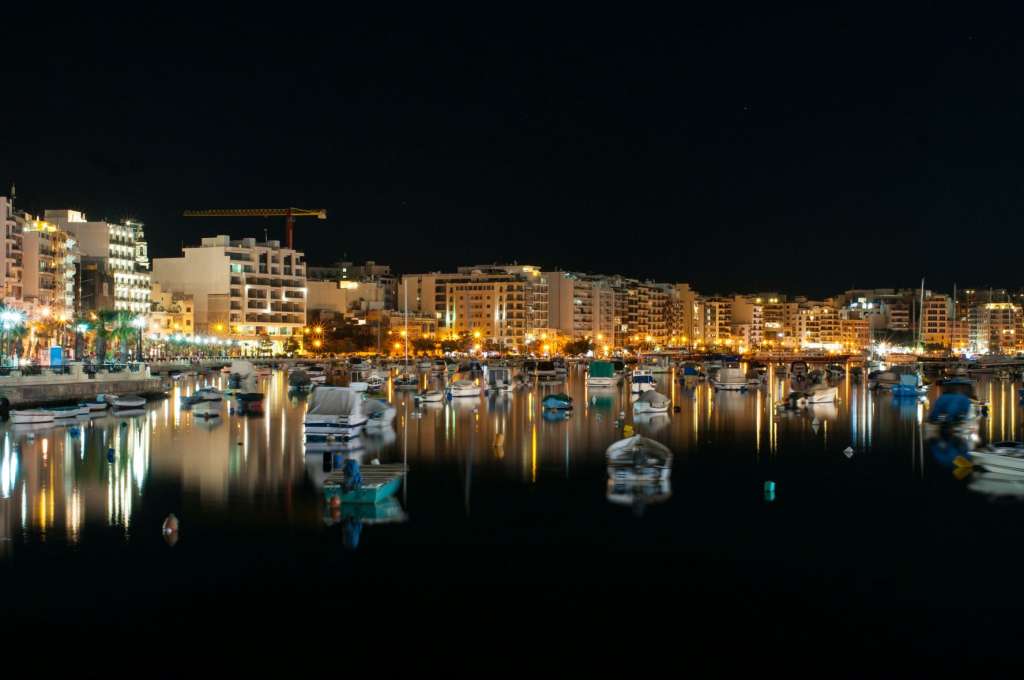 Grand Harbour in Valletta at Night